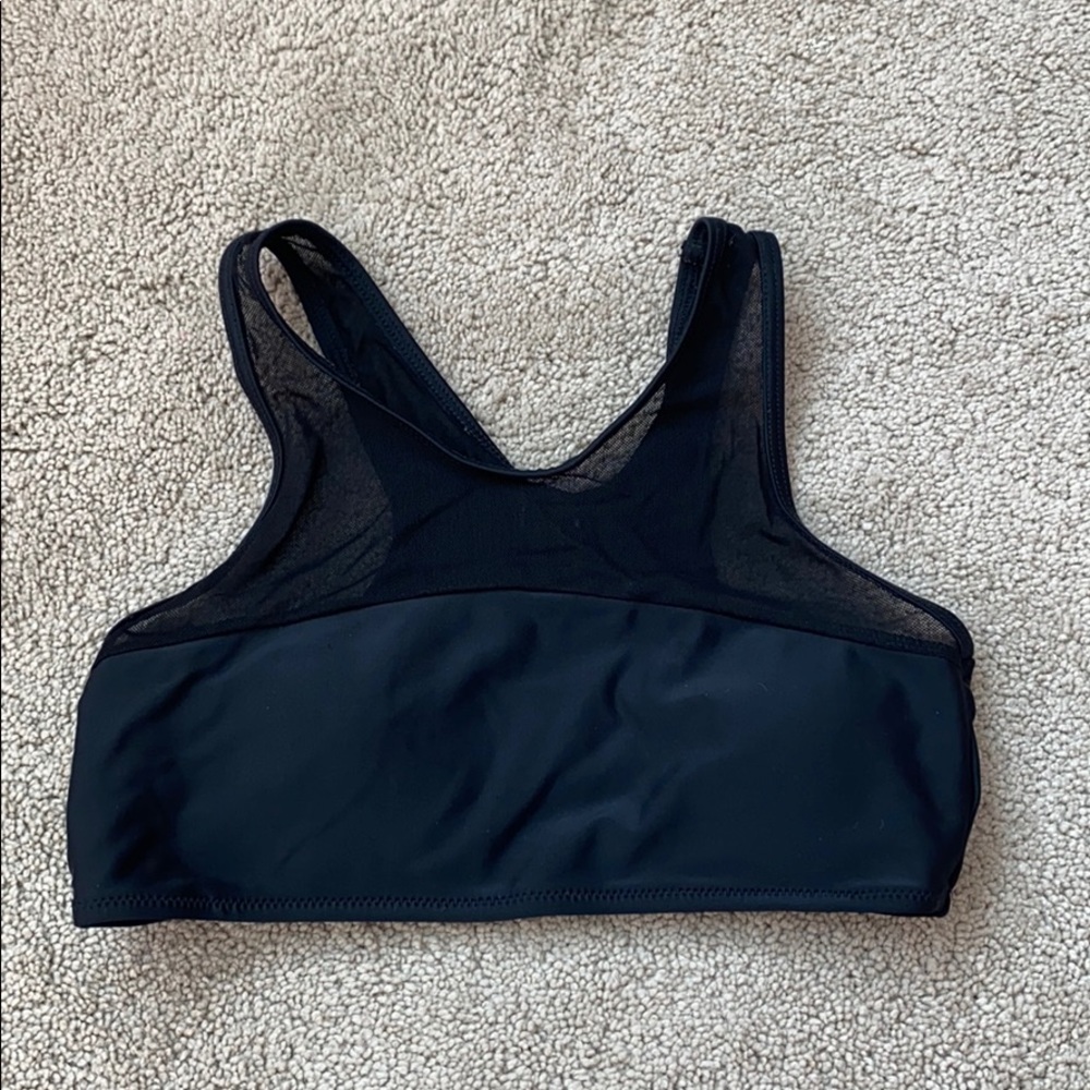 🍄black mesh bikini top